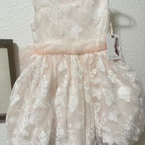 Elegant Pink Lace Kids Dress